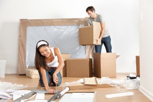 Professional team planning office relocation