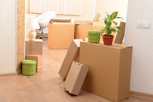 Professional team assisting with a move at Putney Storage